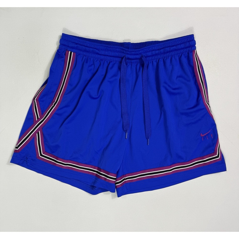 Nike Fly Dri Fit Shorts Womens XL Blue Purple Swoosh Fly Basketball CK6599-405